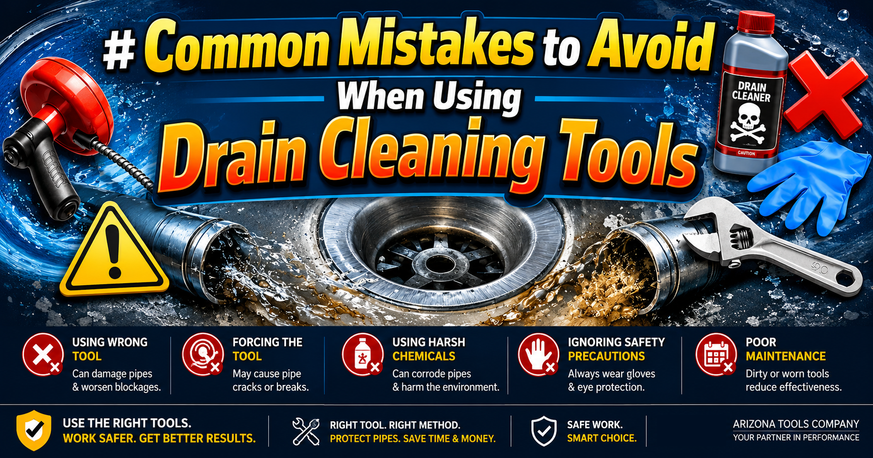 Common Mistakes to Avoid When Using Drain Cleaning Tools