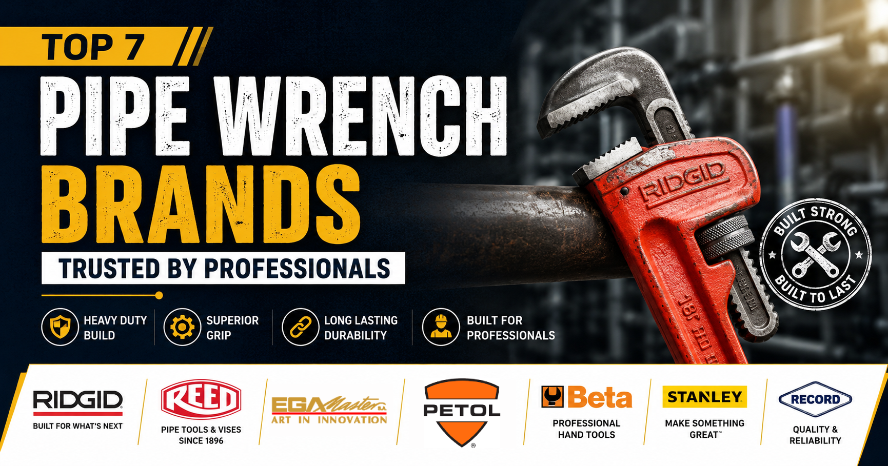 Top 7 Pipe Wrench Brands Trusted by Professionals